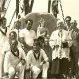 Una statua che oggi i pescatori usano ancora portare in processione per vegliarla a bordo di un peschereccio in occasione della festa patronale di agosto. Con buona pace della massoneria (foto di Associazione Marinai di Santo Spirito)